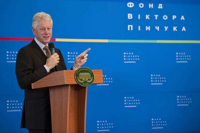 Public lecture of the 42nd President of the United States William Jefferson Clinton with Ukrainian students