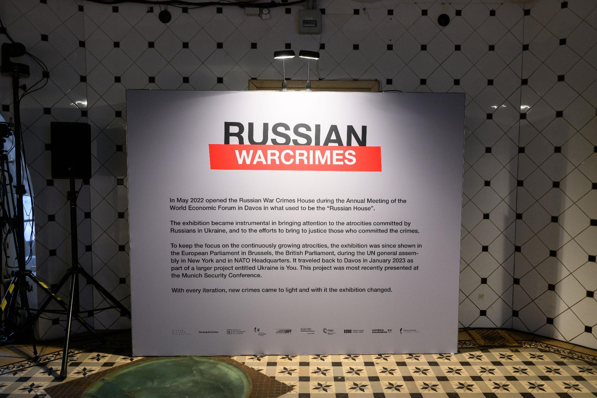 Russian War Crimes Exhibition Opening. Vilnius, July 2023