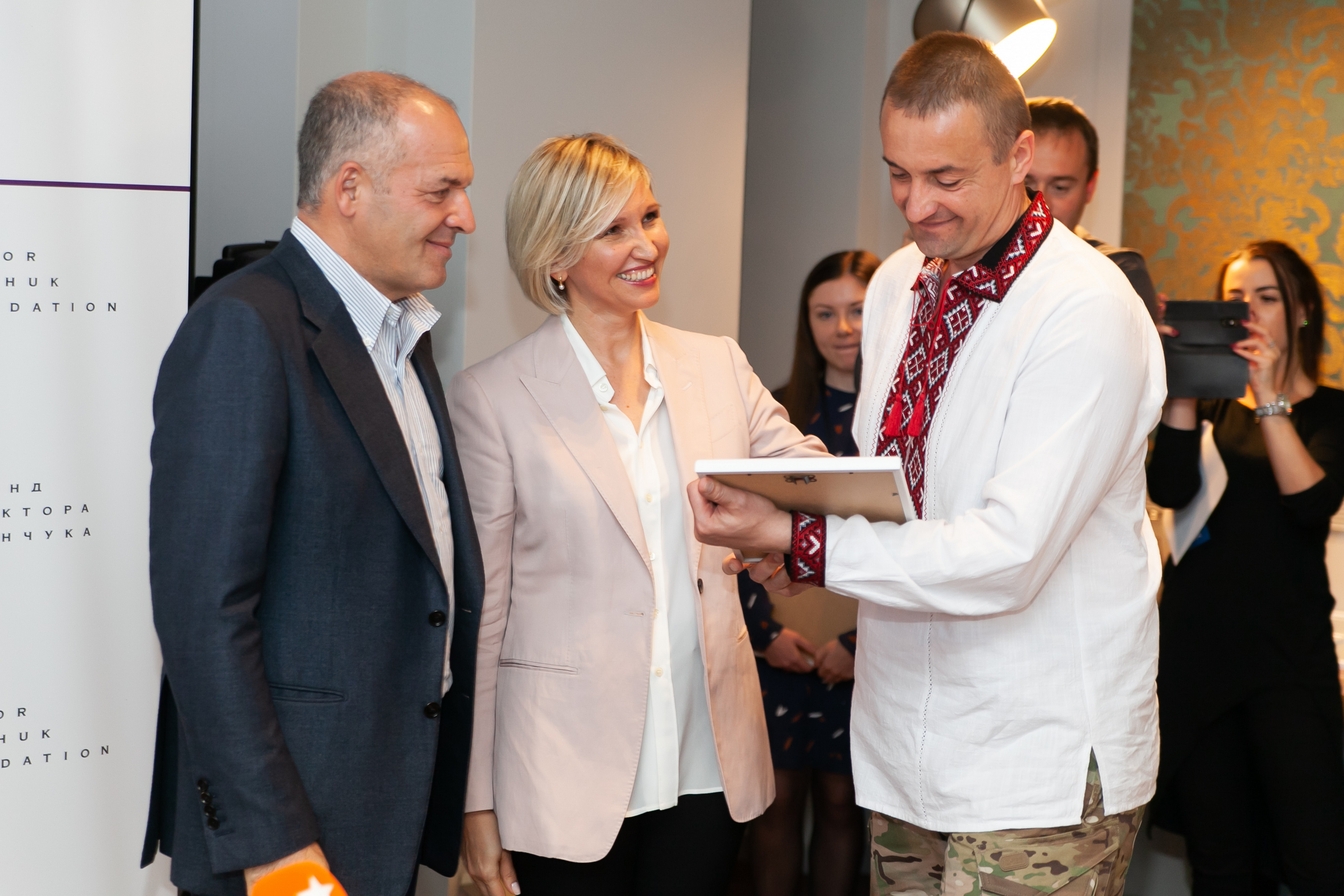The property certificate award ceremony for 24 Ukrainian sailors freed from Russian captivity